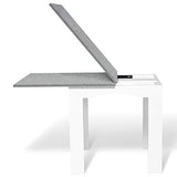 IDMarket - Table à Manger Extensible Rectangle Dona 6-8 Personnes Plateau Effet béton 80-160 cm