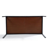 FurnitureR Table de salle à manger, table de cuisine en bois vintage, cadre en métal, table de cuisine rectangulaire avec pieds réglables pour salle à manger, salon, 150 x 75 x 75 cm, bureau marron et