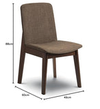 Julian Bowen Lot de 2 chaises de salle à manger Kensington, noyer