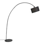 Qazqa vinossa - Lampe arquée - 1 lumière - H 1800 mm - Noir - Moderne - éclairage intérieur - Salon