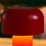 Beufee Lampe de table de champignons sans fil rechargeable, portable 3 couleurs étape sans étape lampe de champignon à côté de la lampe de bureau lampe de nuit (Rouge)