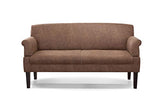 CAVADORE Canapé de Cuisine Malm 3 Places en Simili Cuir avec accoudoirs réglables, Noyau à Ressorts et Coutures contrastées Modernes 182 x 97 x 78 cm, Microfibre Marron Clair