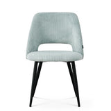 B&D Home Chaises de Salle à Manger Vicky Lot de 2, Chaise rembourrée en Velours côtelé pour Salle à Manger, Cuisine, Salon, Bureau, Coiffeuse, Cordon Bleu, 11126-BLAU-2