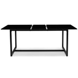 IDMarket - Table à Manger Extensible Rectangle DELSON 6-10 Personnes Design Industriel 160-200 cm