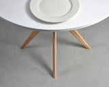 Ragaba Jubi Table à Manger Ronde 80cm Chêne Gris Oerle