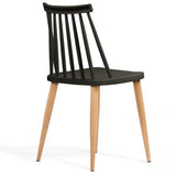 IDMarket - Lot de 4 chaises Lily Noires pour Salle à Manger