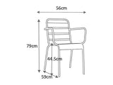 Vente-unique - Lot de 2 fauteuils de Jardin empilables en métal - Terracotta - MIRMANDE de MYLIA