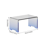 HXFRTHNM Table Basse Minimaliste en Acrylique, Design de Rangement, Luxe, esthétique, Table Basse Transparente, Meubles de Couchage Blancs