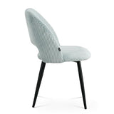 B&D Home Chaises de Salle à Manger Vicky Lot de 2, Chaise rembourrée en Velours côtelé pour Salle à Manger, Cuisine, Salon, Bureau, Coiffeuse, Cordon Bleu, 11126-BLAU-2