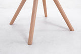 Chaise De Salle A Manger Toulouse en Tissu I Chaise Design Scandinave Dossier Et Assise Rembourrés I Pieds en Bois Ronds, Couleur:crème, Couleur du Cadre:Natura
