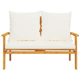 INLIFE Canapé de Jardin 120 cm avec Coussin Bois d'acacia massifMeubles,Mobilier de Jardin,Sièges de Jardin,Bancs de jardin-40.92 lb-Brun-33855