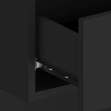 Cosisti Tête de lit avec Chevet tête de lit avec Rangement têtes de lit pour Adulte tête de lit Bois -Noir-Un tiroir-160 x 1,5 x 80 cm