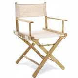 ArredaSi Regista P Chaise de metteur en scène en bois naturel et tissu écru