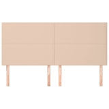 WIFESE Tête de Lit Similicuir 4 pcs Meuble de Chambre à Coucher Excellent Soutien du Dos Décoration Intérieure Design Contemporain Cappuccino 80x5x78/88 cm