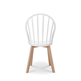 Kosmi - Chaise de Salle à Manger EMY Blanche avec Pieds en Bois
