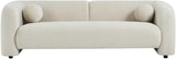 Vente-unique-Canapé 3 Places en Velours Beige OVOTAS
