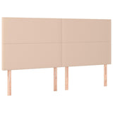 WIFESE Tête de Lit Similicuir 4 pcs Meuble de Chambre à Coucher Excellent Soutien du Dos Décoration Intérieure Design Contemporain Cappuccino 80x5x78/88 cm