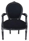 Fauteuil médaillon royal « Château Monfort » - Chaise baroque faite à la main - Modèle français du XIXe siècle - Cadre en bois avec sculptures et rembourrage - Dimensions : environ 94-98 × 63-67 cm