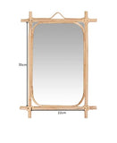 IB Laursen Miroir avec bord en bambou 35,5 x 22 cm