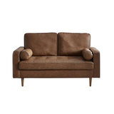 Julian Bowen Henley Canapé 2 Places Simili Cuir Marron, Similicuir, 2 Seater