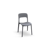 PAZZO DESIGN Chaise Luana Lot de 4 chaises (Gris)