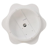 OOIILLEE Table Basse Rotative Design Fleur avec Plateau Tournant 360° - Table de Salon Double Étage à 2 Plateaux - Blanc Crème en MDF, Support jusqu'à 30 kg (74,8 x 67,5 x 31 cm)