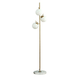 KOSILUM - Lampadaire doré 3 globes blanc - Estrela - Lumière Blanc Chaud Eclairage Salon Chambre Cuisine Couloir - - - G9 - IP20