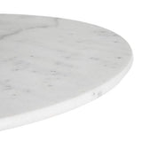 Lolahome Table de Salle à Manger Ronde en marbre et métal Vintage Noir/Blanc 80 x 71 cm