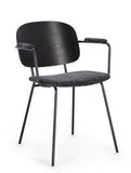 KONTE.DESIGN Sienna Chaise, métal, Gris foncé, 2, unités