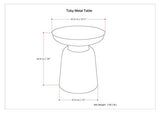 SIMPLIHOME Toby Table d'appoint Industrielle Moderne en métal de 43,2 cm de Large, ombré doré/Noir, entièrement assemblée pour Le Salon et la Chambre à Coucher