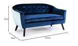 Menzzo QH8805V3BLEU Canapé, Bleu