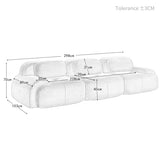 HUIVEYA Canapé Modulable Trois Places avec Accoudoirs Extra-Larges,Coussins d’Assise Haute Résilience 32D,Conception Ergonomique,Aucun Assemblage Requis (Green)