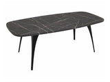 Comfivo Table Basse Oswego 125 Métal Marbre Noir