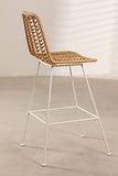 SKLUM Tabouret Haut en Rotin Synthétique Naturel Gouda Naturel Blanc ↑75 cm