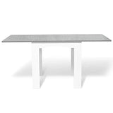 IDMarket - Table à Manger Extensible Rectangle Dona 6-8 Personnes Plateau Effet béton 80-160 cm