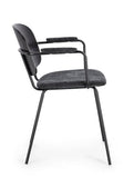 KONTE.DESIGN Sienna Chaise, métal, Gris foncé, 2, unités
