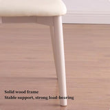 GIZNXBA Chaise Scandinave Blanche Chaises De Salle A Manger Scandinave sans Bras Chaise De Cuisine en Bois en Cuir avec Pieds en Bois pour La Salle À Manger(/White B)