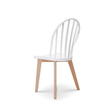 Kosmi - Chaise de Salle à Manger EMY Blanche avec Pieds en Bois