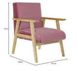 DKD Home Decor Armchair Fauteuil, Bois d'ingénierie Polyester, Rose, Estandar