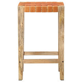 Generisch jiangboyue-321830 Lot de 2 tabourets de bar en cuir véritable 75 cm