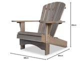 Original Dream-Chairs Seit 2007 Chaise Adirondack Chaise de Jardin Comfort en chêne en kit Chaise d'extérieur résistante aux intempéries pour la détente en extérieur Charge maximale 170 kg