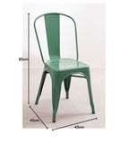 SKLUM Lot de 4 Chaises Empilables LIX Vert Choux Salle à Manger Cuisine Style Industriel Finition Gloss