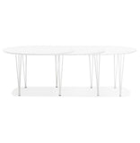 KADIMA DESIGN August Table de Salle à Manger Table de Cuisine Wood Bois Blanc (White) 120 x 120 x 73
