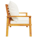 INLIFE Canapé de Jardin 120 cm avec Coussin Bois d'acacia massifMeubles,Mobilier de Jardin,Sièges de Jardin,Bancs de jardin-40.92 lb-Brun-33855
