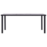 vidaXL Table de Salle à Manger Table à Dîner Table de Cuisine Table de Repas Meuble à Manger Maison Intérieur Noir et Gris Béton 200x100x75 cm MDF