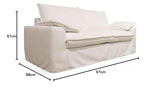Oviala Canapé Convertible en Tissu texturé 3 Places Blanc