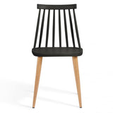 IDMarket - Lot de 4 chaises Lily Noires pour Salle à Manger
