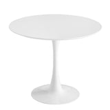 Ventemeublesonline Table Ronde Ibiza White Ø90 CM