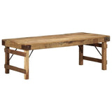 CKioict Table Basse Rustique en Bois Massif Récupéré Rectangulaire avec Finition Texturée et Structure Robuste pour Salon Décoration