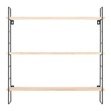 Navaris Étagère Murale – Compartiment de Rangement 50 x 50 x 12 cm en Bois de pin et métal – Étagère pour Chambre Salon Salle de Bain Cuisine